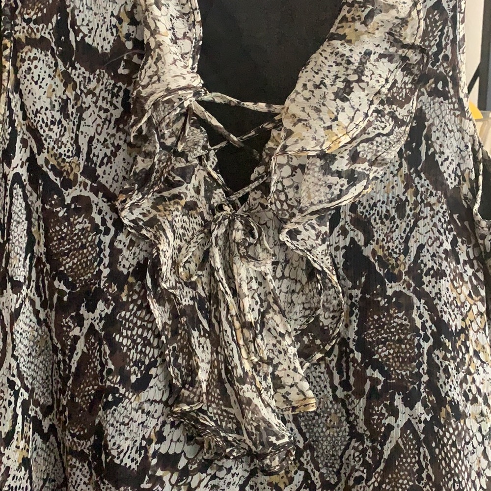 Snake Print Ruffle Dress - Picture 3 of 3